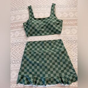 Albion Green Checkered Swim Set